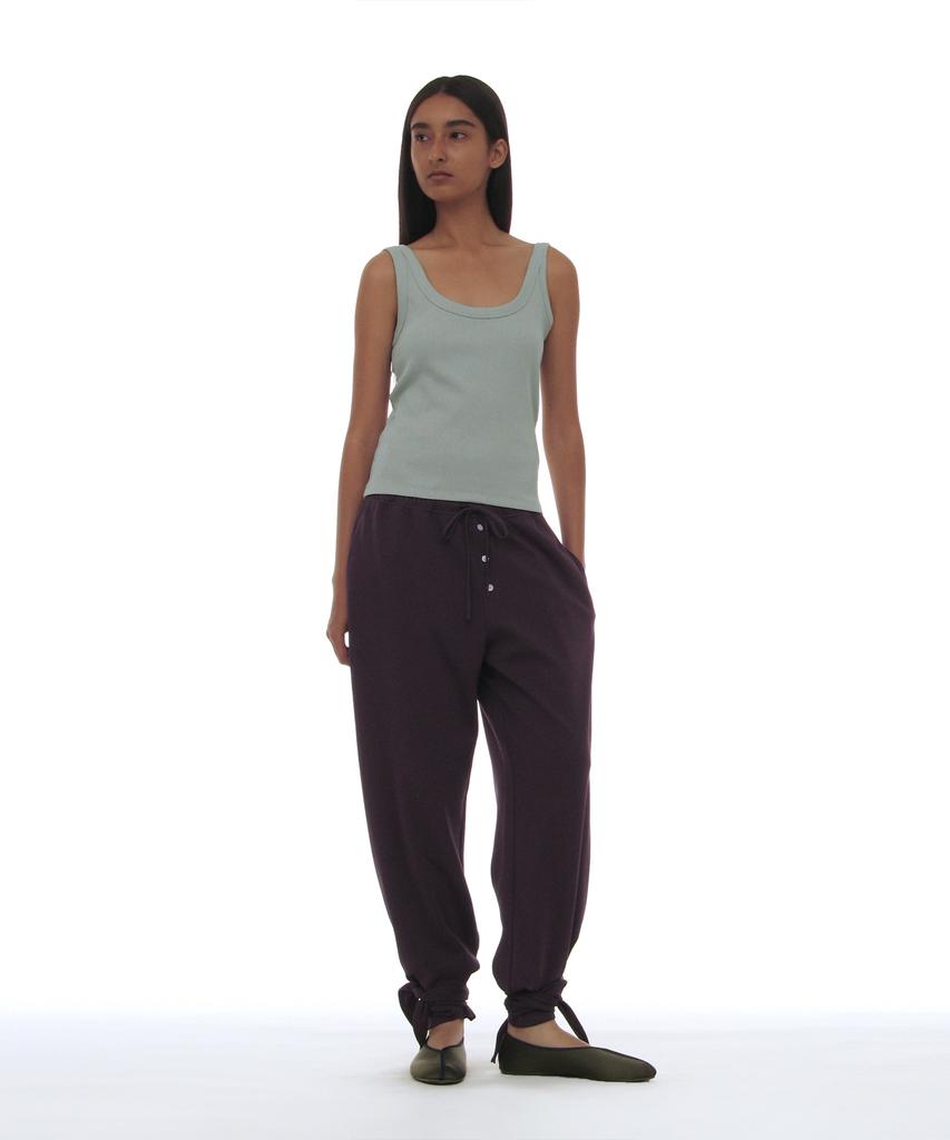 PARTIMENTO WOMEN Pwc Tie-Up Hem Jersey Trousers_Midnight Plum