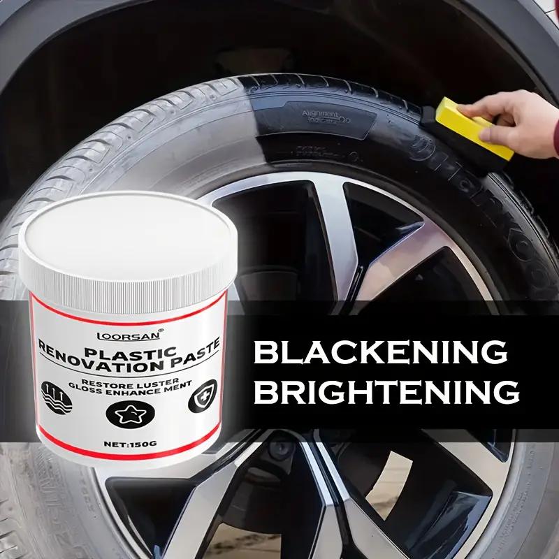 Car Plastic Polish Wax, Plastic Renewal Cream,Can Repair Car Interiors,Tires,and Exterior Plastic Parts Renovation,Repair Effect