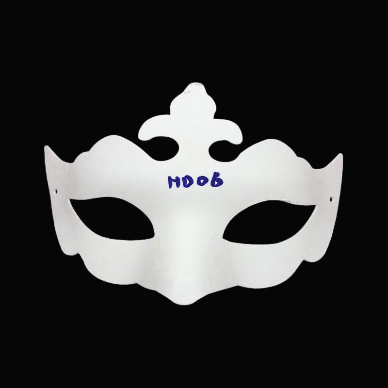 2/12/20/24 Pcs Halloween Mask DIY Paintable Blank Mask Paper Art Masks DIY Painting Masks For Masquerade Cosplay Party