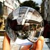 1PC Crystal Sphere Photography Props Clear Reflective Glass Ball Decor Crystal Ball