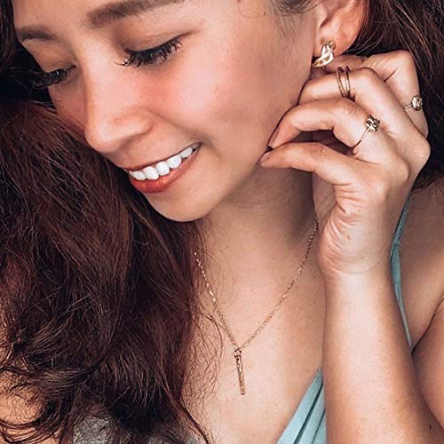 July Hawaiian Jewelry Necklace, Bar, Scroll, Wave, Hypoallergenic, Surgical Stainless Steel and Pink Gold, 40cm-45cm