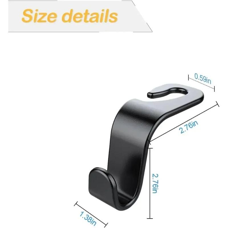 Car Seat Hook Multifunctional Car Clips Front Seat Headrest Storage Rack Auto Fastener Hangers Car Storage Interior Accessories