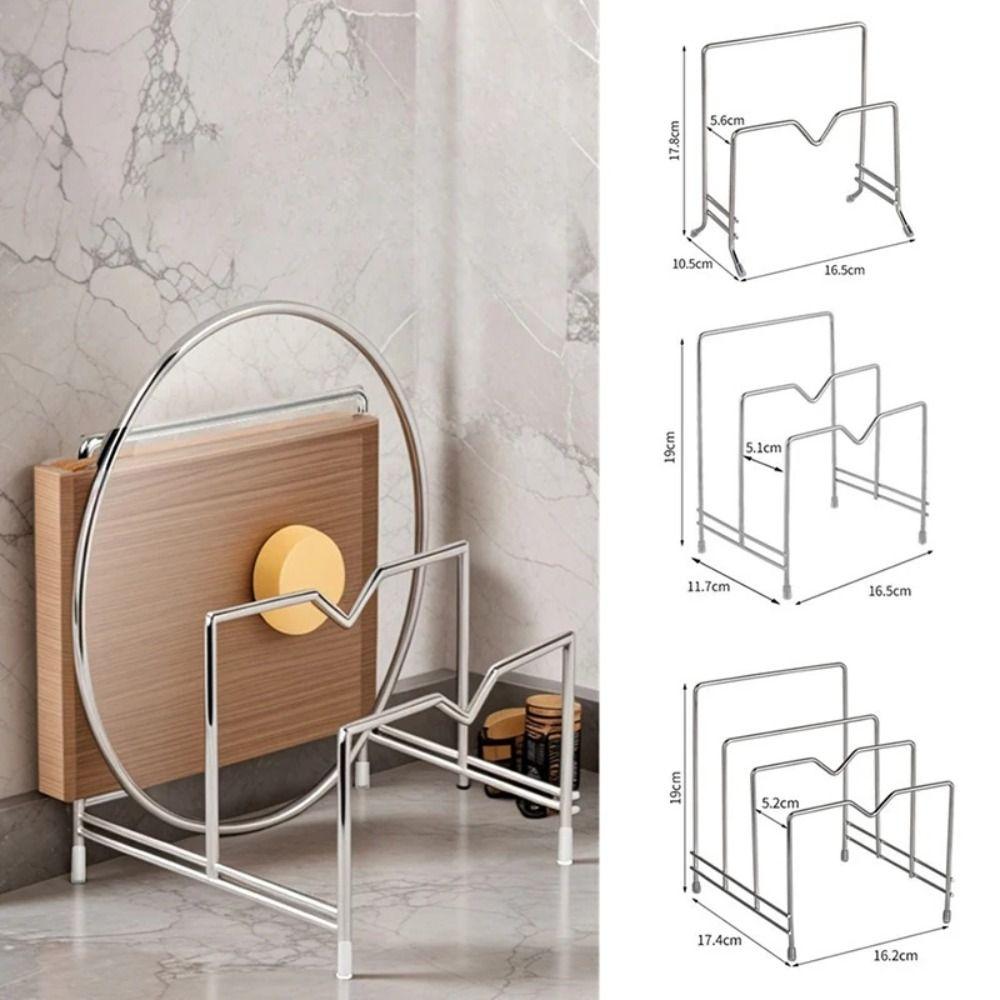 Multi-layer Stand Rack Stainless Steel Pot Lid Stand Kitchen Storage Organization Rack