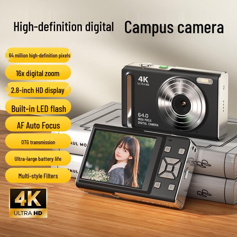 Dual Lens Retro Student Digital Camera for HD Photography and Video