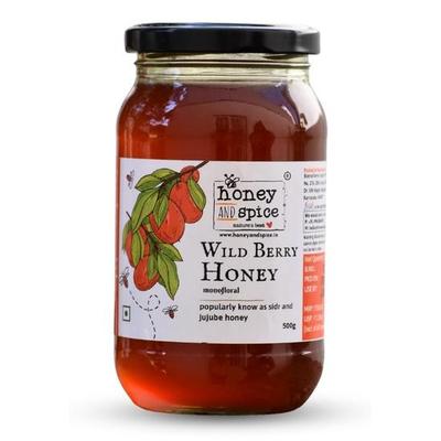 Honey and Spice Wild Berry Honey (500g) | Popularly Known As Sidr Honey or Jujube Honey | 100% Organic Honey | No Added Preservatives