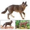 4Pcs Wolf Figurines Realistic Jungle Animal Model Figures Early Educational Toy X3UC