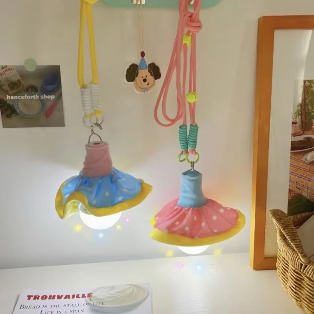 Colorful Hanging Flower Lamp Kawaii Hanging Lantern Bedroom Night Light  Bedhead Decorative