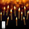 Bougies flottantes LED blanches - AIMOONSA - Lot de 12 - Télécommande incluse - Crochets adhésifs inclus