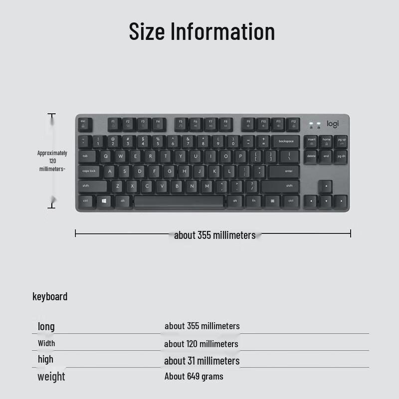 Logitech K835 84-Key Wired Mechanical Keyboard