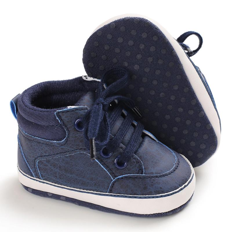 Spring and Autumn New Brown Baby Baptism Walking Shoes for Boys from 0 to 18 Months Soft Sole Lightweight Sports Shoes