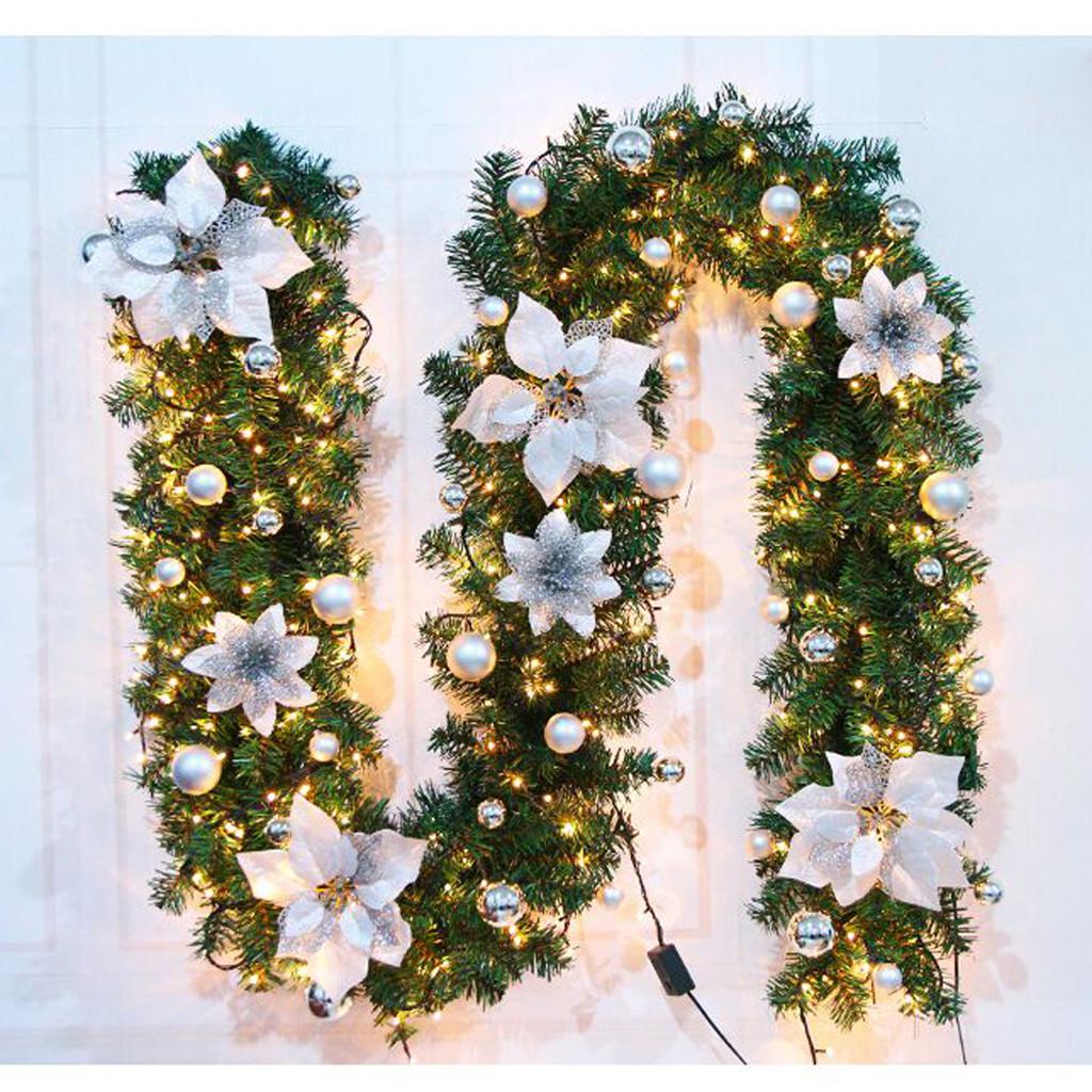  LED Tree Hanging Ornament Rattan Colorful Decoration For Christmas Party
