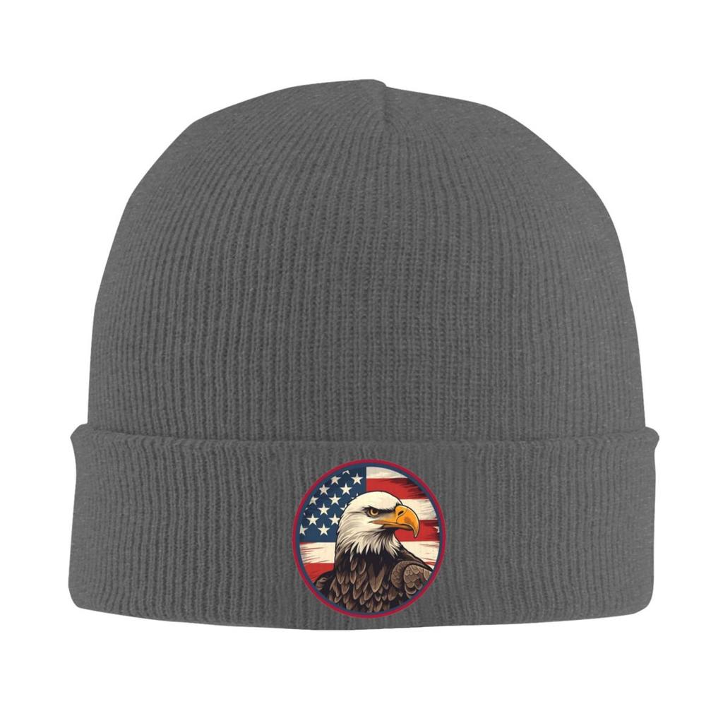 Warme Strickmütze mit Adler-Print Winter-Strickmütze Beanie Mütze Skullies Beanies Hip Hop Mützen für Unisex