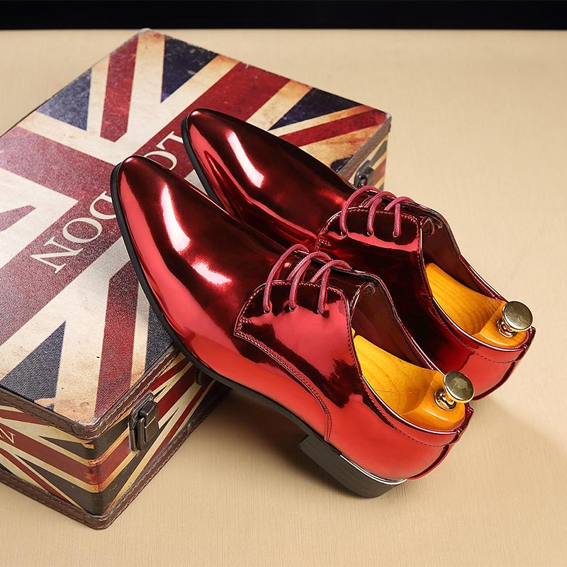 Fashion Party Office Business Casual Shoes for Men Lace-Up Mens Dress Shoe Men Formal Leather Shoes New Pointed Toe Men Oxford Shoes