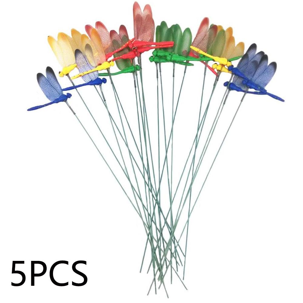 5/10/50pcs Colorful 3D Dragonfly Garden Yard Planter Dragonfly Flower Arrangement Dragonfly Outdoor Decor Flower Pots Decoration