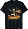 Delaware Dog Funny George Washington Hotdog Patriotic Unisex T-Shirt