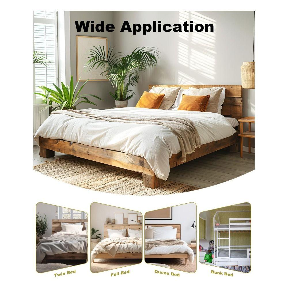 4pcs Screws Included Bed Rail Brackets Zinc Alloy Adjustable Hardware Connectors Durable Bed Rail Fittings Home Improvement