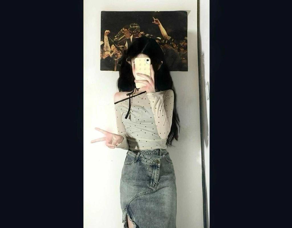 Dámská džínová sukně s vysokým pasem, retro, distressed, rybího střihu