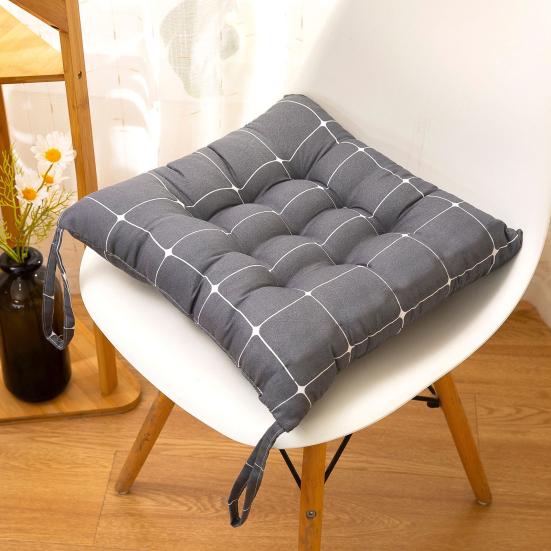 Breathable Seat Pad for All Seasons Square Chair Cushion with Ties, Ultra Soft Pad, Animal Flower Decorative Kitchen Pattern, 15.75" X Dining