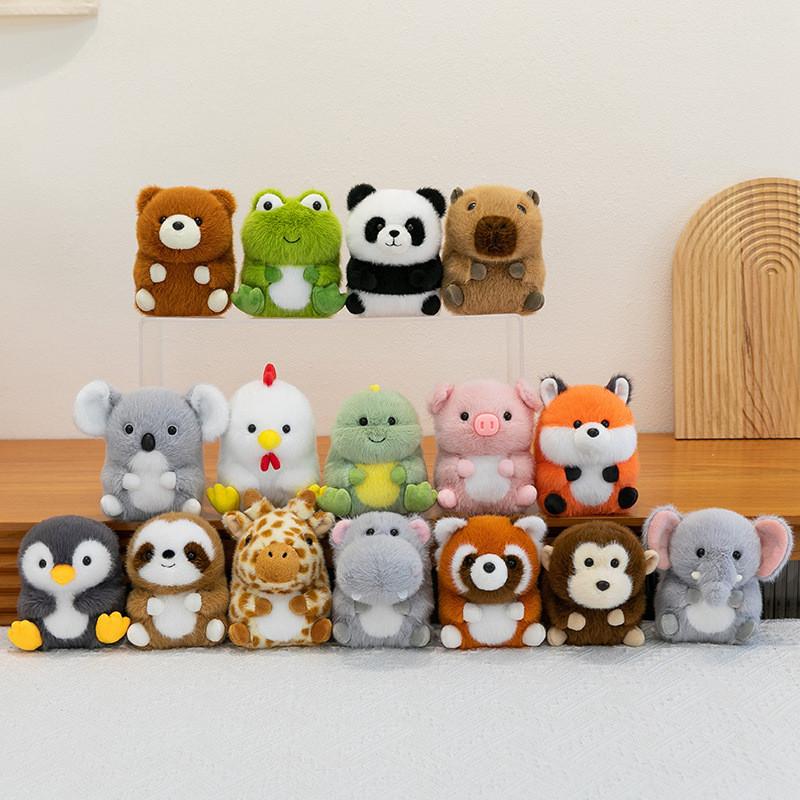 Frog Bear Pig Plush Animal Doll With Soft Fabric For Children Playroom Gift And
