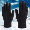 1 Paar Unisex Winter Vollfinger Strickhandschuhe, Touchscreen Thermohandschuhe für Outdoor Radfahren