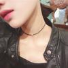 Little Ball Velvet Women Collar Leather Harajuku Pendant Silver Plated Bead Black Choker Necklace