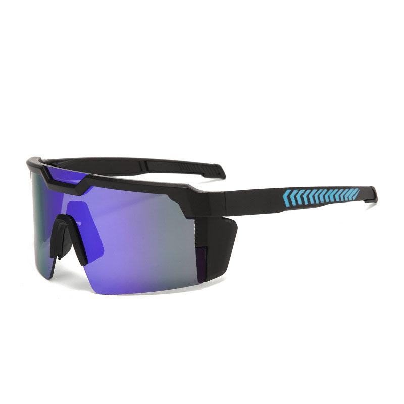 Новые цельные квадратные очень большие спортивные мужские солнцезащитные очки — фото 17