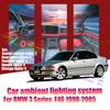 For BMW 3 Series E46 1998-2005 Car LED Ambient Lamps Colorful Atmosphere Lights AutoInterior Neon Strip 64 RGB Lighting Neon Lights 4