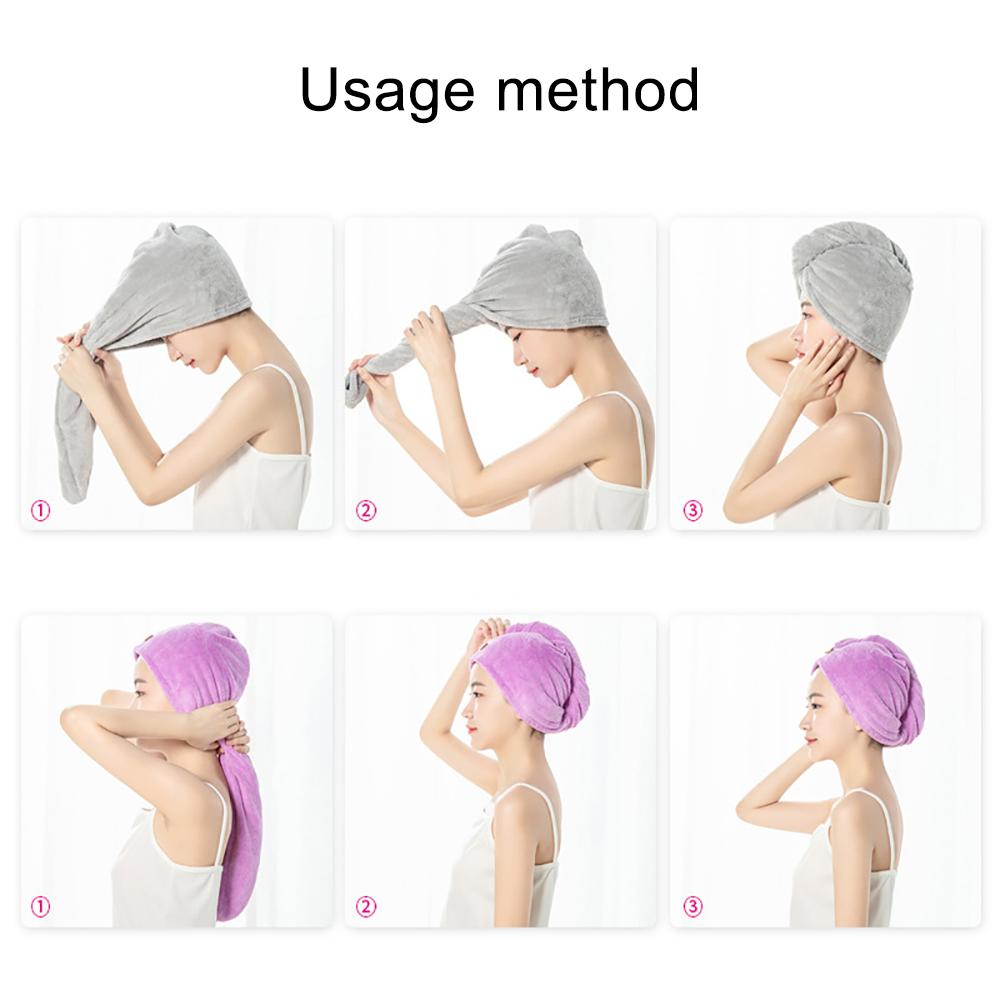 2026 New Adult Bathroom Absorbent Quick-Drying Bath Thicker Shower Long Curly Hair Cap Microfiber Wisp Dry Head Hair Towel