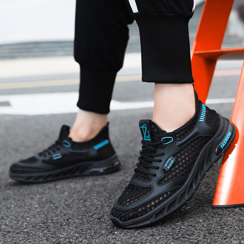 

Teen trend fashion foot sports shoes spring and summer hole shoes platform comfortable running shoes 39 чёрный