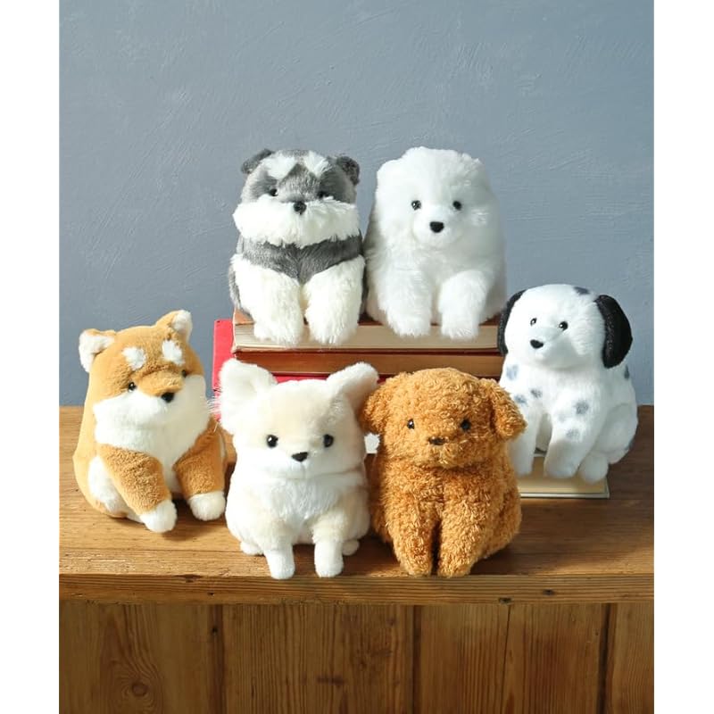 Bleu Bleuet Blue Bluee Chubby dog stuffed toy (Shiba Inu)