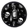 Gothic Fantasy Skulls Bottle Tire Cover Durable Polyester Universal Fit Spare Wheel Protection