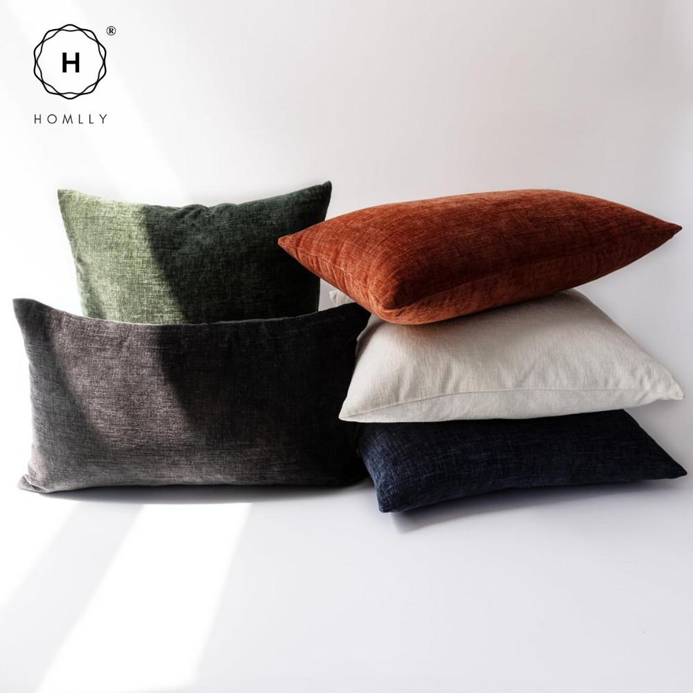 Homlly Konii Chenille ThPillow Coversrow  (30x50 CM) X2PCS