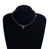 Handcrafted Glass Bead Love Crystal Pendant Necklace Elegant Design Clavicle Chain For Daily Wear And Special Occasions