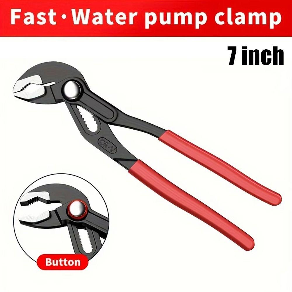 1Pcs Durable Stenciled Pump Plier Portable 7-Inch Shifting Spanner Adjustable Multi-Functional Pump Clamp