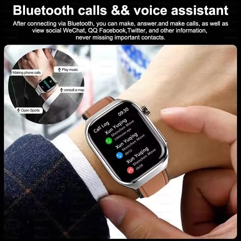 2025 New Blood Lipid Uric Acid Treatment Smart Watch Men ECG+PPG Heart Rate Sports HD Call Health Track for Samsung Smartwatch