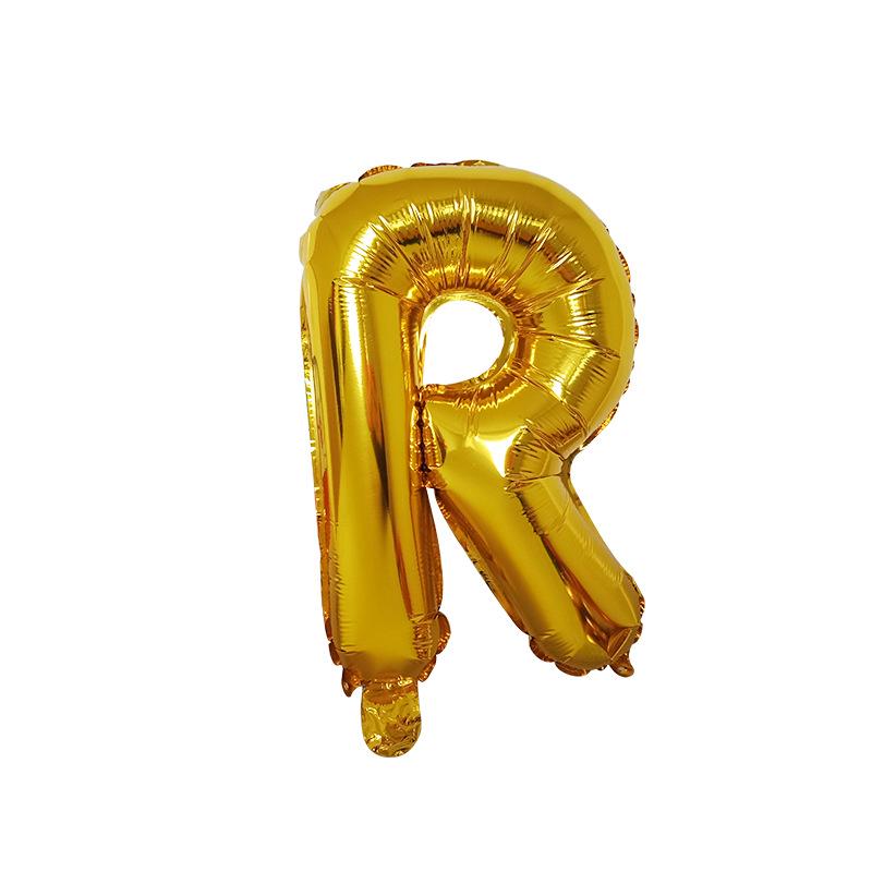 50pcs Letter Balloon Aluminum Foil 50 Cm Bright Gold Silver Aluminum Film Letter Balloon