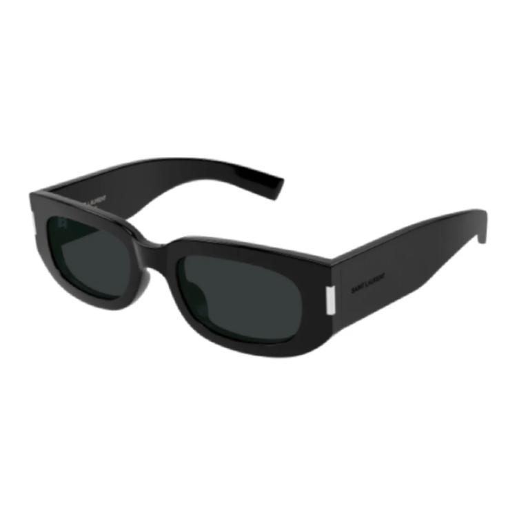 

Saint Laurent Rectangular Acetate Sunglasses With Logo Women sunglasses Black SL697 F,Black