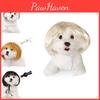 Adorável Peruca Bob Castanha com Franja Para Animais de Estimação Acessórios Elegantes e Modernos para Animais de Estimação
