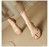 Women Thick Heel Open Toe Shoes 2025 New Fashionable Retro Square Women Sandals Female Summer Casual Commuting High Heels