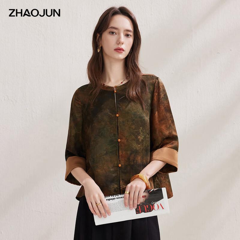 Zhaojun Women's New Chinese Style Silk Blend Printed Jacket