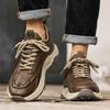 Fashion Hot Selling New Trendy Men's Sports Board Shoes Vintage and Versatile  Styles High Quality Youth Thick Soled Shoes Brown