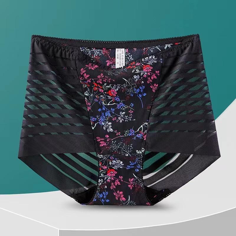 Sexy Lace Panties Women's Underpants Large Size Leopard Pattern High Waist Briefs Breathable Lift Buttocks Female Underwear