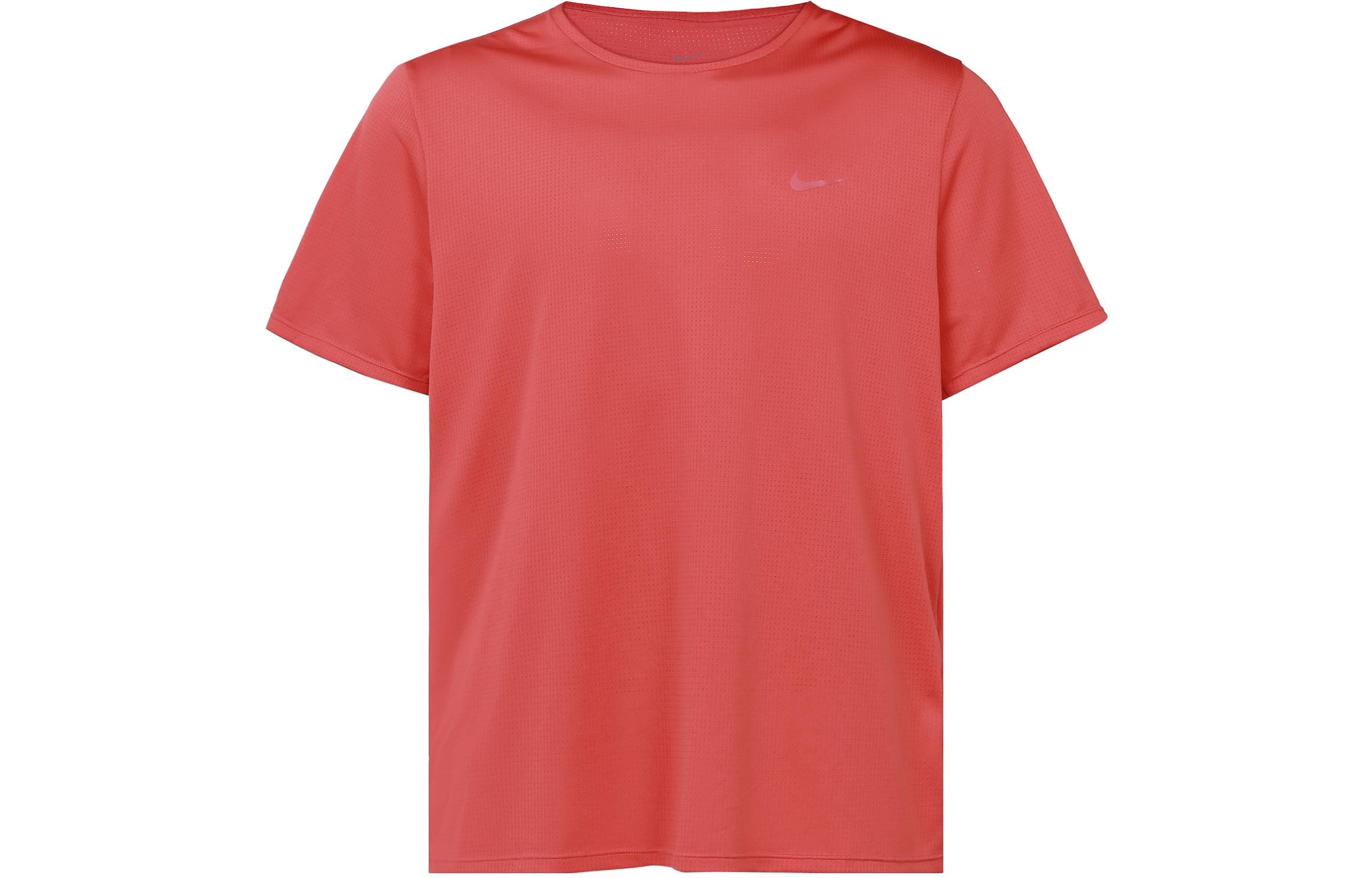 

Nike T Shirts Men s Red Crew Neck Moderate Straight Fit DD5356-605 L