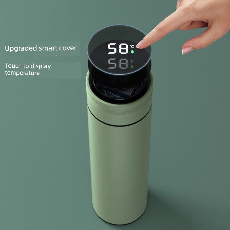 Smart 304 Stainless Steel Large-Capacity Thermos Cup for Men and Women, Stylish and Simple, Portable Tea Brewing Cup