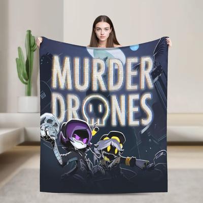 Murder Drones Throw Blanket for Couch Cool Doorman Soft Cozy Plush Blanket 50x60 Inches Multi-size Bedspreads for All Seasons