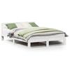 Solid Wood Bed Without Mattress White 140 X 200 Cm Pine Wood
