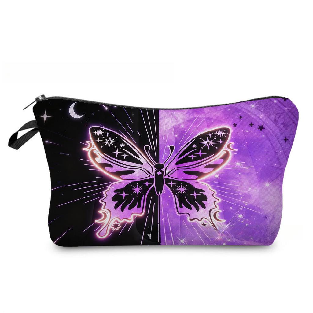 Women Butterfly Print Cosmetic Bag Toiletries Organize Travel Storage Case 6883
