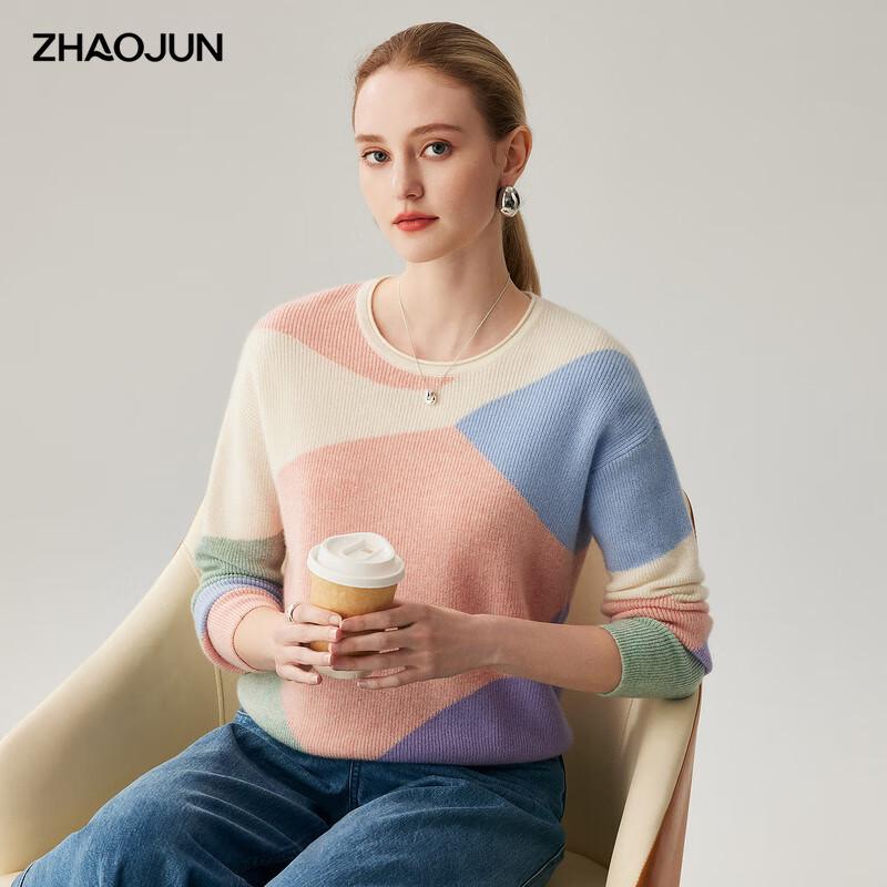 Zhaojun Women s Autumn/Winter 100% Cashmere Round Neck Sweater XL