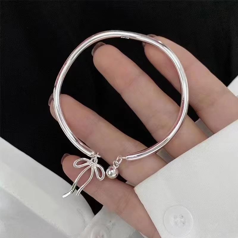 925 Silver Zircon Love Heart Bracelet For Women Bowknot Stars Bead Snake Bone Chain Jewelry Gift Dropship