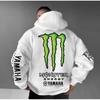 Felpa con cappuccio da uomo Y2K con stampa Monster Energy, stile streetwear hip-hop, top con cappuccio casual largo alla moda per adulti, adatto per l'uso quotidiano e lo sport.